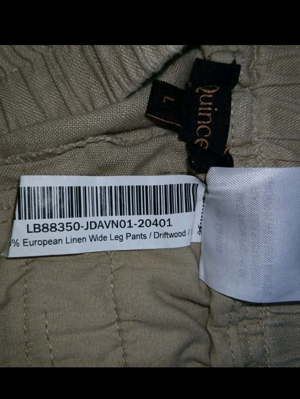 Quince 100% European Linen Wide-Leg Pants Driftwood Large Regular